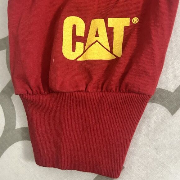 Caterpillar Men's 2XL Red Long Sleeve T-Shirt Tractor CAT Bulldozer Equipment - Picture 4 of 8
